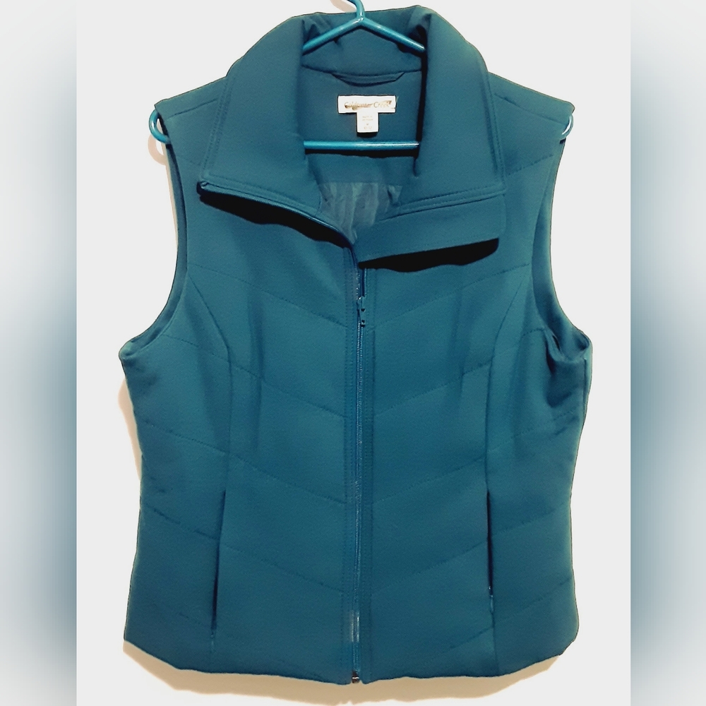 Aqua Vest size Medium Coldwater Creek